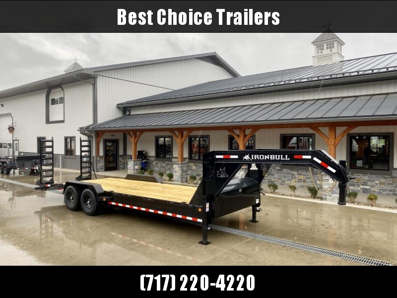 2022 Ironbull 7x22' Gooseneck Car Hauler Equipment Trailer 14000# GVW * STAND UP RAMPS * 4' DOVE * LOTS OF TIE DOWNS * DUAL JACKS * FULL TOOLBOX 2022 Ironbull 7x22' Gooseneck Car Hauler Equipment Trailer 14000# GVW * STAND UP RAMPS * 4' DOVE * LOTS OF TIE DOWNS * DUAL JACKS * FULL TOOLBOX