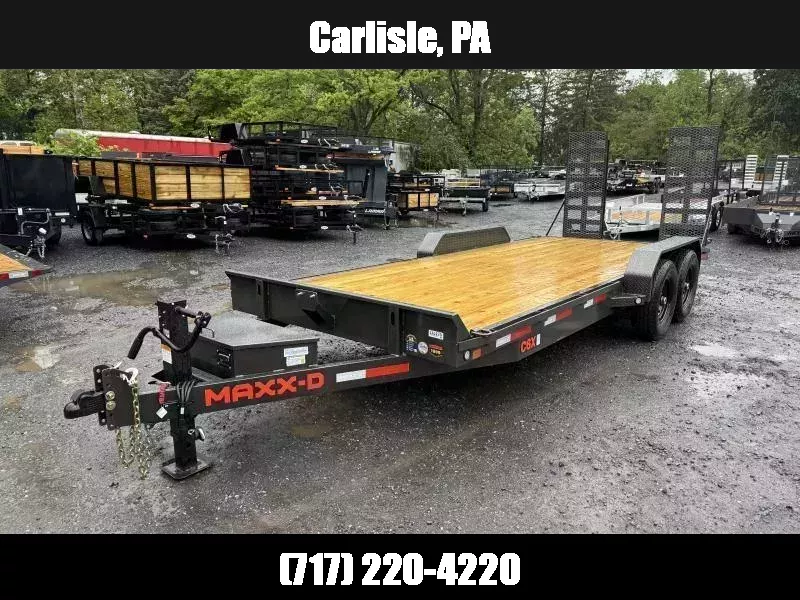 2026 MAXXD 7x20' C6X Equipment Trailer 14000# GVW * STAND UP DELUXE RAMPS * TOOLBOX * METALLIC GREY * ADJ CAST COUPLER * 12K JACK * RUBRAIL/STAKE POCKETS/D-RINGS 1761877825