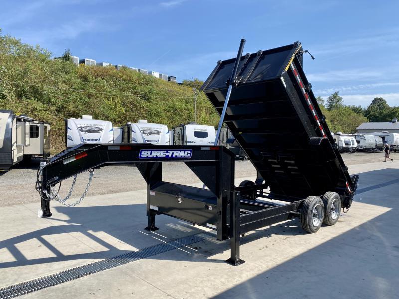 2022 SureTrac 7x14' 16000 Low Profile HD GOOSENECK Dump Trailer