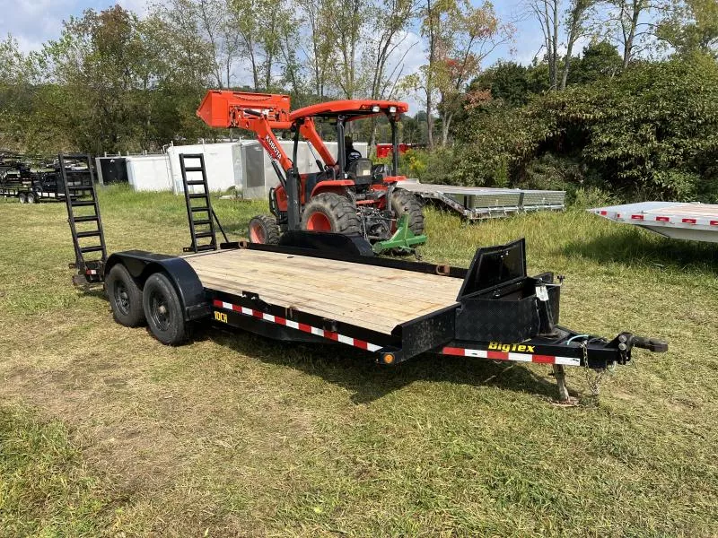USED 2023 Big Tex Trailers 10CH 7x18' Equipment Trailer 9990# GVW *  DEXTER AXLES * STAND UP EQUIPMENT RAMPS * REMOVABLE FENDERS * DROP LEG JACK * ADJUSTABLE CAST COUPLER * 6" FRAME
