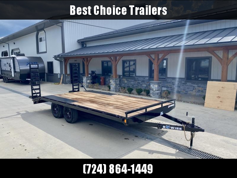 USED 2022 B-Wise 102x18' Deckover Trailer 9990# GVW * STAND UP RAMPS * RUBRAIL/STAKE POCKETS/D-RINGS * SPARE TIRE MOUNT USED 2022 B-Wise 102x18' Deckover Trailer 9990# GVW * STAND UP RAMPS * RUBRAIL/STAKE POCKETS/D-RINGS * SPARE TIRE MOUNT