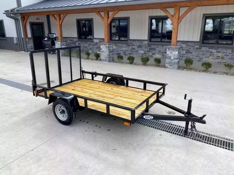 2026 AMO 5x8' Angle Iron Utility Landscape Trailer 2200# GVW * GATE * A-FRAME TONGUE * A-FRAME JACK * 2" BALL