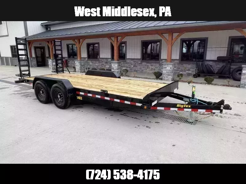 2026 Big Tex Trailers 14EB 7x20' Equipment Trailer 14000# GVW * STAND UP EQUIPMENT RAMPS * REMOVABLE FENDERS * DROP LEG JACK * ADJUSTABLE CAST COUPLER 1763665637