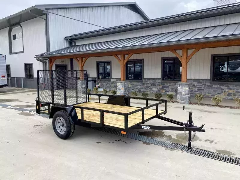 2026 AMO 6.5x12' Angle Iron Utility Landscape Trailer w/ Gate 2990# GVW * A-FRAME TONGUE * 4' GATE * TREATED WOOD FLOOR * A-FRAME JACK * 15" RADIAL TIRES * SPRING ASSITED GATE * FOLD IN GATE * TUBE GATE CROSSMEMBERS