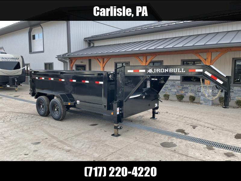 NEW Iron Bull 7x16' Gooseneck High Side Dump Trailer 14000