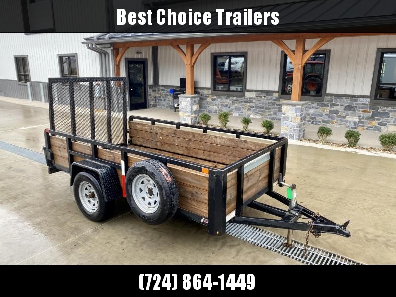 USED 2020 Sure-Trac 5x10' Wood High Side Tube Top Utility Landscape Trailer 2990# GVW * 3 BOARD HIGH SIDE * SPARE TIRE * TRIPLE TUBE TONGUE * SETBACK JACK * TUBE TOP RAIL * TUBE/LAYFAT/SPRING ASSIST GATE * D-RINGS * LED LIGHTS USED 2020 Sure-Trac 5x10' Wood High Side Tube Top Utility Landscape Trailer 2990# GVW * 3 BOARD HIGH SIDE * SPARE TIRE * TRIPLE TUBE TONGUE * SETBACK JACK * TUBE TOP RAIL * TUBE/LAYFAT/SPRING ASSIST GATE * D-RINGS * LED LIGHTS