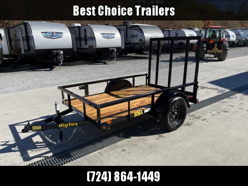 2023 Big Tex Trailers 30SA 5x8' Tube Top Landscape Utility Trailer 2995# GVW * 77" WIDTH * 2X2" TUBE TOPRAIL * SETBACK JACK * (4) TIE DOWNS * LED LIGHTS * SPARE MOUNT 2023 Big Tex Trailers 30SA 5x8' Tube Top Landscape Utility Trailer 2995# GVW * 77" WIDTH * 2X2" TUBE TOPRAIL * SETBACK JACK * (4) TIE DOWNS * LED LIGHTS * SPARE MOUNT