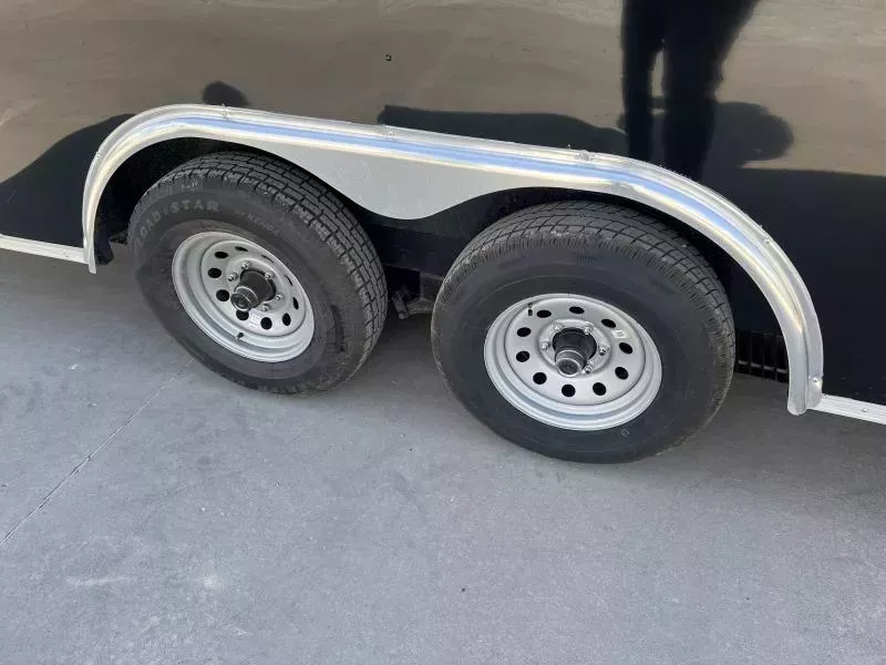 2025 Quality 8.5x20' Enclosed Car Hauler Trailer 9990# GVW * BLACKOUT PKG * 7' HEIGHT * 60" TRIPLE TUBE TONGUE * SILVER EXTERIOR * 5200# AXLES * PLYWOOD WALLS & FLOORS * TUBE WALL & CEILING STUDS * LED LIGHTS * 16" O.C. WALL AND FLOORS * RV DOOR * V-NOSE uCwTRIk5d3lo