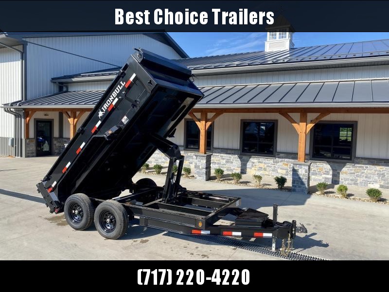 2022 Ironbull 6x12' Dump Trailer 9990# GVW * TARP KIT * SCISSOR HOIST * STACKED I-BEAM FRAME * 6" TUBE BEDFRAME * 2PC 10GA BED & WALLS W/ KEYWAY * COMBO GATE * UNDERBODY BED RUNNERS * DEXTER AXLES * SPARE MOUNT * IRONCLAD WARRANTY * CLEARANCE 2022 Ironbull 6x12' Dump Trailer 9990# GVW * TARP KIT * SCISSOR HOIST * STACKED I-BEAM FRAME * 6" TUBE BEDFRAME * 2PC 10GA BED & WALLS W/ KEYWAY * COMBO GATE * UNDERBODY BED RUNNERS * DEXTER AXLES * SPARE MOUNT * IRONCLAD WARRANTY * CLEARANCE