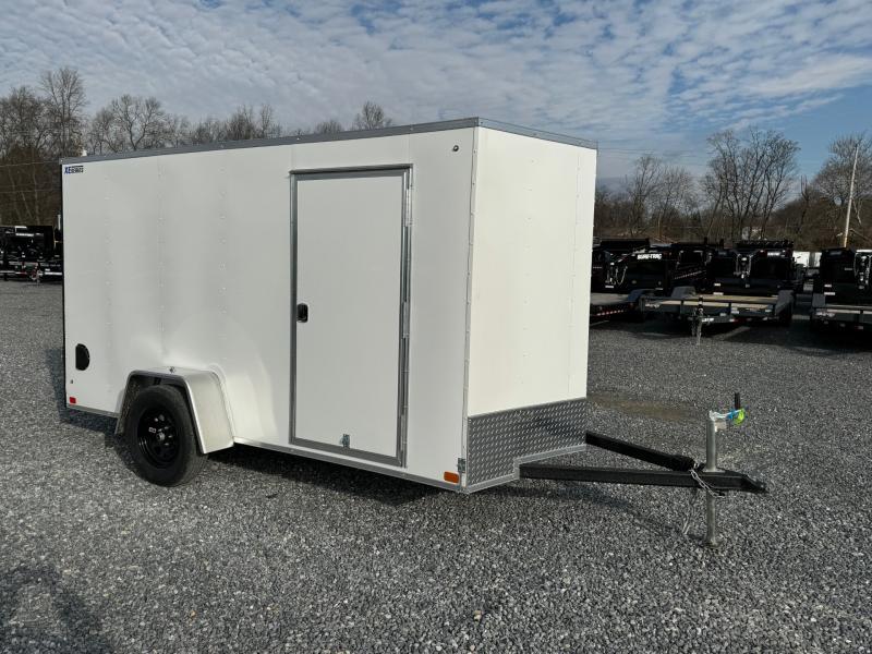 2025 ITI Cargo 6x12' Enclosed Cargo Trailer 2990# GVW * WHITE EXTERIOR * .030 SEMI-SCREWLESS EXTERIOR * RV DOOR * 1 PC ALUMINUM ROOF * TRUCKBED LINER ON TONGUE AND SILLS * UNDERCOATED * VAPOR BARRIER