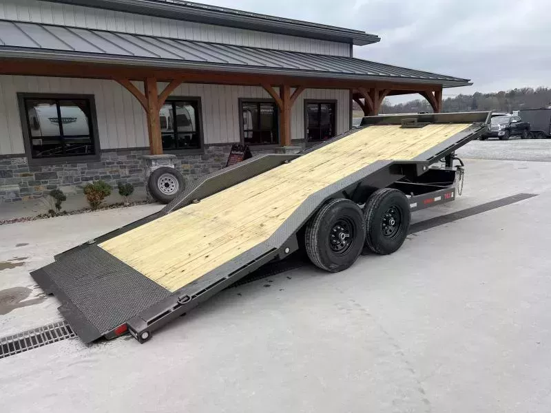 2026 MAXX-D 102x22' Equipment Trailer 14000 GVW * TORSION SUSPENSION * WIRELESS REMOTE * 8" CHANNEL TONGUE AND FRAME * FULL DECK TILT * TOOLBOX AND TOOL TRAY * WINCH PLATE * 102" DECK/DRIVE OVER FENDERS