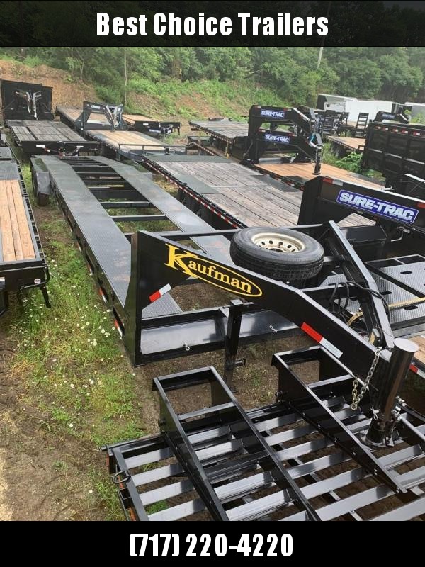 USED 2018 Kaufman Gooseneck 35' 2-Car Steel Floor Open Center Car Hauler Trailer 14000# GVW * SPARE TIRE USED 2018 Kaufman Gooseneck 35' 2-Car Steel Floor Open Center Car Hauler Trailer 14000# GVW * SPARE TIRE