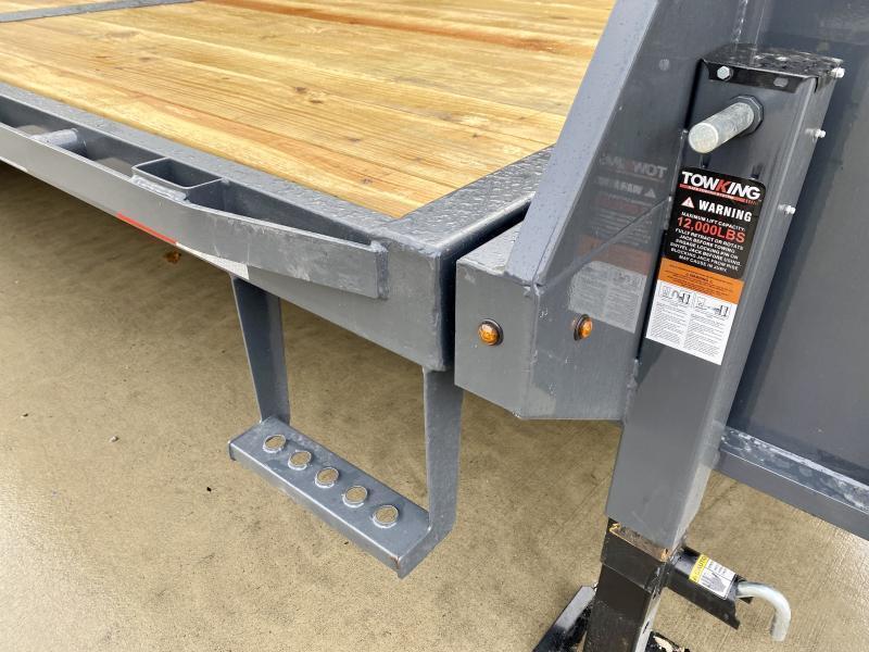 2025 Lamar 102x26' Gooseneck Deckover Power Tilt Trailer 21000# GVW * TRIPLE 7000# AXLES * SCISSOR HOIST UPGRADE * SPARE TIRE * FRONT TOOLBOX * CHARCOAL POWDERCOAT * 10" I-BEAM FRAME+NECK * 6" CHANNEL BED RUNNER * WINCH PLATE * DUAL JACKS ydFxhodl5kfn