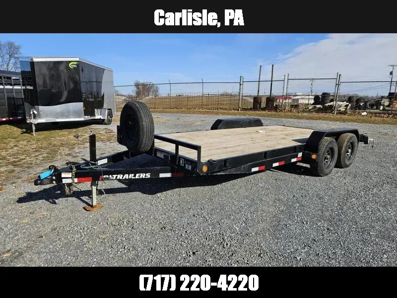 2023 PJ Trailers 7x18' Wood Deck Car Hauler Trailer 9899# GVW * ADJUSTABLE COUPLER * DROP LEG JACK * SPARE TIRE * D-RINGS/STAKE POCKETS * SLIPPER SPRINGS * REAR JACKSTANDS 1769546454