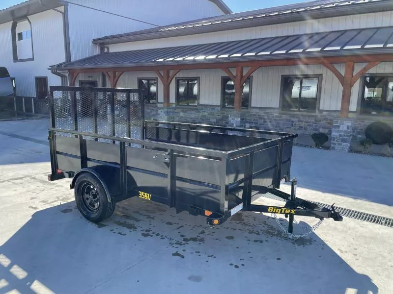 2026 Big Tex Trailers 30SV 5x10' High Side Landscape Utility Trailer 2995# GVW * 24" STEEL HIGH SIDES * (4) TIE DOWNS * STAKE POCKETS * 2X2" TUBE TOP RAIL/GATE * SET BACK JACK * LED LIGHTS * SPARE MOUNT