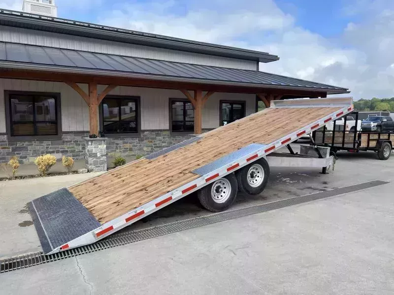 2026 Nordtek 102x24' Aluminum Power Tilt Deckover Trailer 14000# GVW * DUAL PISTON * ALUMINUM TOOLBOX & WHEELS * 12K JACK * WINCH PLATE
