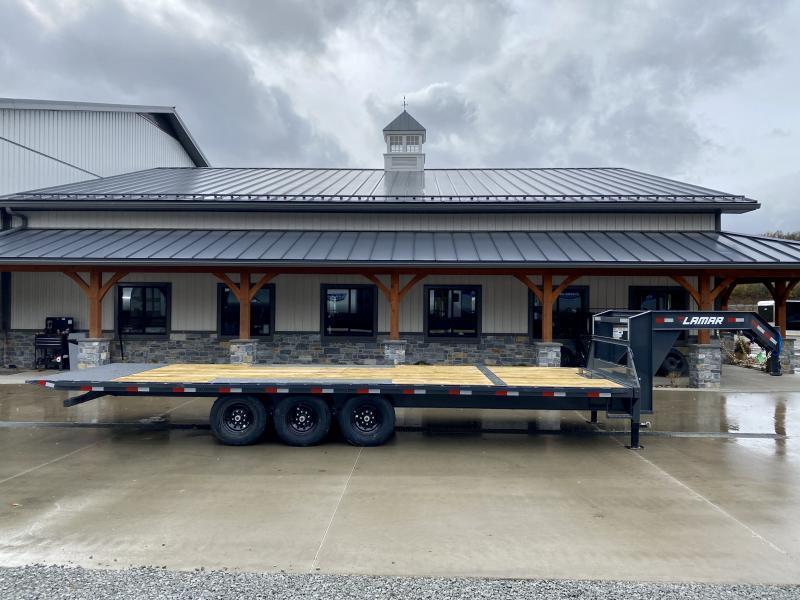 2025 Lamar 102x26' Gooseneck Deckover Power Tilt Trailer 21000# GVW * TRIPLE 7000# AXLES * SCISSOR HOIST UPGRADE * SPARE TIRE * FRONT TOOLBOX * CHARCOAL POWDERCOAT * 10" I-BEAM FRAME+NECK * 6" CHANNEL BED RUNNER * WINCH PLATE * DUAL JACKS jzoKKu3b6pnx