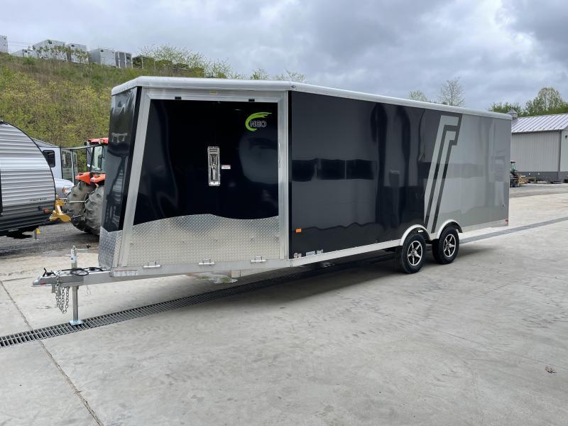 2021 NEO 8.5x20' NMS Aluminum Enclosed All Sport Car Hauler Trailer 7000# GVW * BLACK & SILVER 2-TONE W/ JD SLASH * FRONT RAMP * FINISHED WALLS * ALUMINUM WHEELS * ROUND TOP * 7' UTV HEIGHT 2021 NEO 8.5x20' NMS Aluminum Enclosed All Sport Car Hauler Trailer 7000# GVW * BLACK & SILVER 2-TONE W/ JD SLASH * FRONT RAMP * FINISHED WALLS * ALUMINUM WHEELS * ROUND TOP * 7' UTV HEIGHT