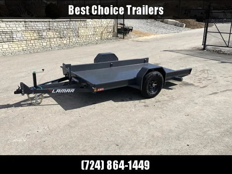 2026 Lamar 59x10' Single Axle Scissor Hauler Gravity Tilt Equipment Trailer 7000# GVW * 7000# TORSION AXLE* STEEL FLOOR 3/16 * WRAPPED SIDES * EXTRA D-RINGS * SPARE MOUNT * CHARCOAL * FULL FRAME * 16" 10-PLY TIRES * ADJUSTABLE COUPLER * DROP JAC