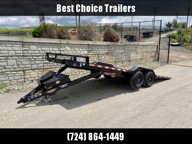 2021 H H 102x20 Buggy Hauler Power Tilt Car Trailer 9900 Gvw 102 Deck Drive Over Fenders Winch Plate Dual Toolboxes Rubrail Stake Pockets D Rings Spare Tire Mount