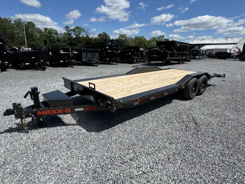 2026 MAXXD 102x24 Car Hauler Trailer 14000# GVW * METALLIC GREY * TOOLBOX * STABILIZER JACKS * DEXTER AXLES * WINCH PLATE * RUBRAIL/STAKE POCKETS