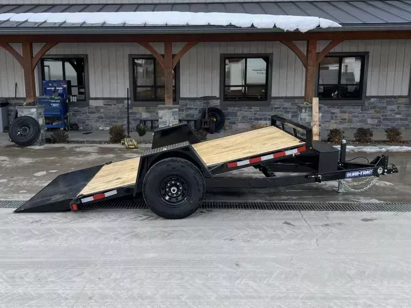 2026 Sure-Trac 78"x12' 7800# GVW Tilt Equipment Trailer Scissor Hauler * TOOLBOX * TORSION SUSPENSION * RUBRAIL/STAKE POCKETS/D-RINGS * DROP LEG JACK * ADJUSTABLE COUPLER * CUSHION CYLINDER