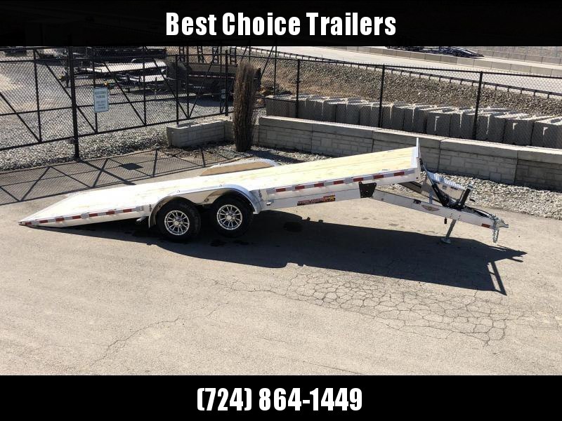 2021 H&H 7x22' Aluminum Power Tilt Car Hauler Trailer 9990# GVW * POWER TILT * TORSION * 4 SWIVEL D-RINGS * 4 EXTRA STAKE POCKETS * ALUMINUM TOOLBOX * 8" CHANNEL FRAME * REMOVABLE FENDERS * ALUMINUM WHEELS * DROP JACK * INTEGRATED TAIL LIGHTS 2021 H&H 7x22' Aluminum Power Tilt Car Hauler Trailer 9990# GVW * POWER TILT * TORSION * 4 SWIVEL D-RINGS * 4 EXTRA STAKE POCKETS * ALUMINUM TOOLBOX * 8" CHANNEL FRAME * REMOVABLE FENDERS * ALUMINUM WHEELS * DROP JACK * INTEGRATED TAIL LIGHTS