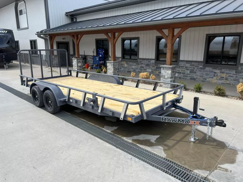 2025 RawMaxx 7x18' Tandem Axle Utility Landscape Trailer