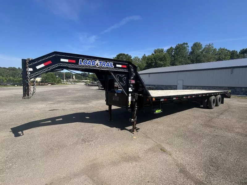 USED 2022 Load Rite 102X32 Dual Tandem Deckover Trailer 24,000 GVW * FULL-WIDTH RAMPS * STAKE PCKETS + RUBRAILS * 