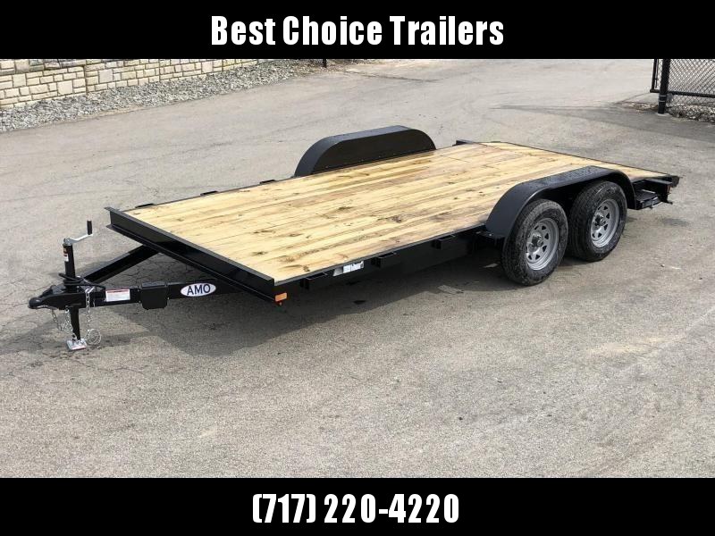2020 AMO 7x16' Wood Deck Car Trailer 7000# GVW * LED TAIL LIGHTS * STACKED CHANNEL TONGUE/FRAME * BEAVERTAIL * REMOVABLE FENDERS * 2-AXLE BRAKES 2020 AMO 7x16' Wood Deck Car Trailer 7000# GVW * LED TAIL LIGHTS * STACKED CHANNEL TONGUE/FRAME * BEAVERTAIL * REMOVABLE FENDERS * 2-AXLE BRAKES