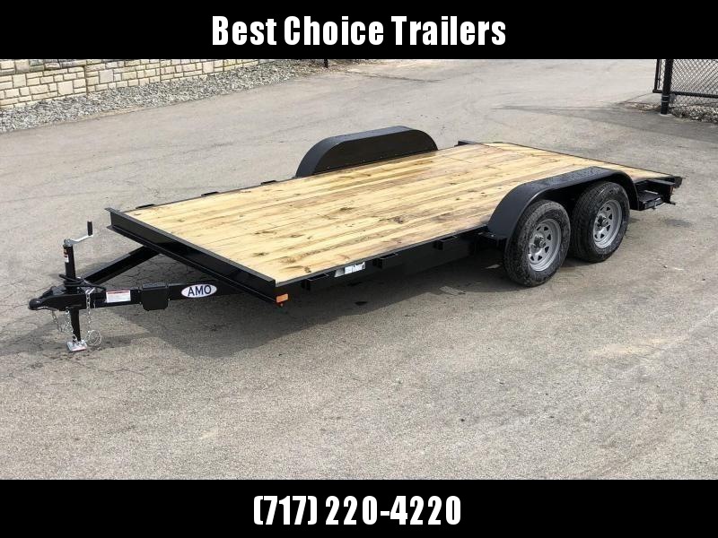 2020 AMO 7x16' Wood Deck Car Trailer 7000# GVW * LED TAIL LIGHTS * STACKED CHANNEL TONGUE/FRAME * BEAVERTAIL * REMOVABLE FENDERS * 2-AXLE BRAKES 2020 AMO 7x16' Wood Deck Car Trailer 7000# GVW * LED TAIL LIGHTS * STACKED CHANNEL TONGUE/FRAME * BEAVERTAIL * REMOVABLE FENDERS * 2-AXLE BRAKES