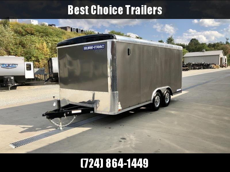 2021 Sure Trac 8.5x16' Round Top Enclosed Car Hauler Trailer 9900# * SILVER * TORSION * BACKUP LIGHTS * SCREWLESS * 1 PIECE ROOF * PLYWOOD * TUBE STUDS * ALUMINUM WHEELS * RV DOOR * 7K JACK 2021 Sure Trac 8.5x16' Round Top Enclosed Car Hauler Trailer 9900# * SILVER * TORSION * BACKUP LIGHTS * SCREWLESS * 1 PIECE ROOF * PLYWOOD * TUBE STUDS * ALUMINUM WHEELS * RV DOOR * 7K JACK