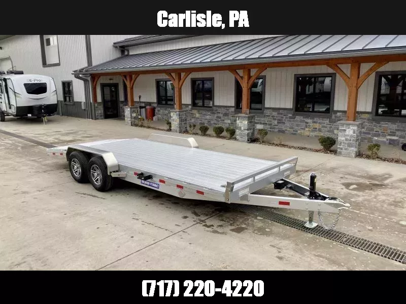 2025 Sure Trac 7x20' Aluminum Car Hauler Trailer 9990# GVW * EXTRUDED ALUMINUM FLOOR * 5200# AXLES * 4' DOVETAIL - LOW LOAD ANGLE * DROP LEG JACK * ALUMINUM WHEELS * REMOVABLE FENDERS * CHANNEL C/M