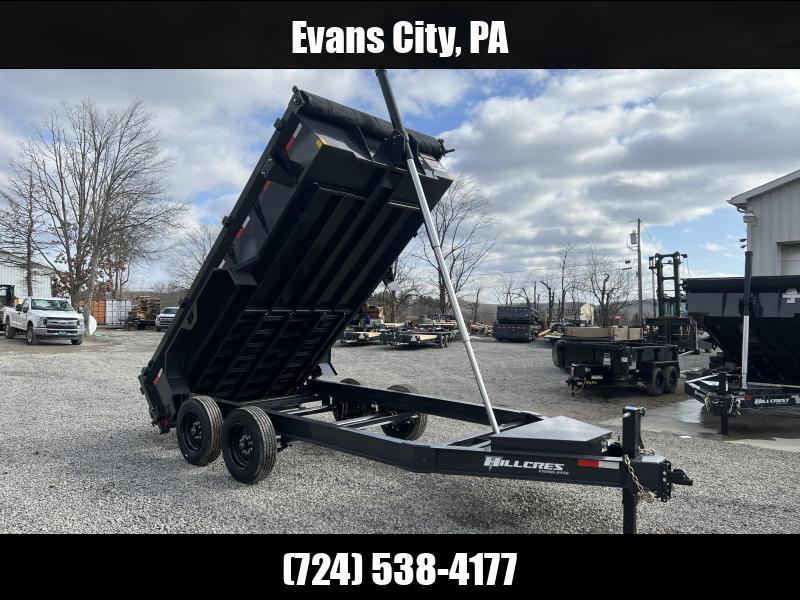 2025 Hillcrest Trailers 7x14' Dump Trailer 17600 GVW * 8000# AXLES * 17.5" 16-PLY TIRES * 12-TON TELESCOPIC HOIST * OVERSIZE TOOLBOX * I-BEAM FRAME * 7GA FLOOR * DELUXE TARP * STRONG RAIL * HD COUPLER * JACKSTANDS * 12" O.C. C/M 1750183924
