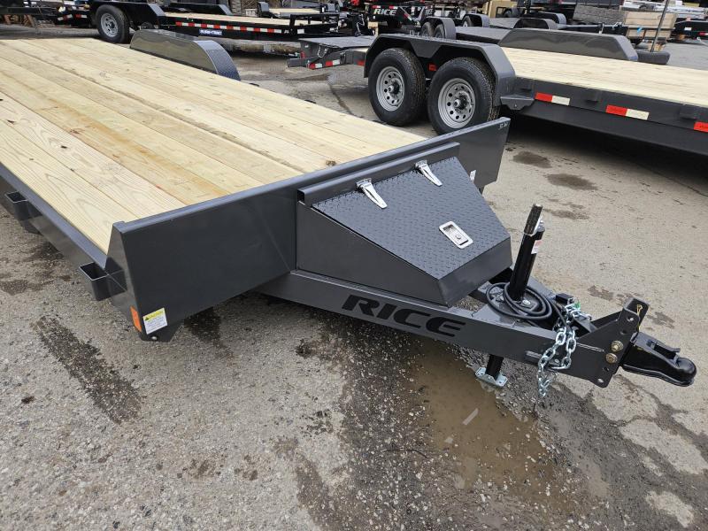 2024 Rice Trailers 7x20 Powder Coated 7k LowPro Car Hauler w