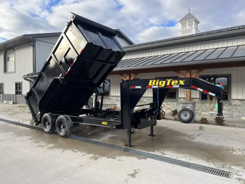 2026 Big Tex Trailers 14GX 7x14' HD Gooseneck High Side Dump Trailer 15900# GVW * SCISSOR HOIST * 4' HIGH SIDES * 8" I-BEAM/13# FRAME * UNDERMOUNT RAMPS * COMBO GATE
