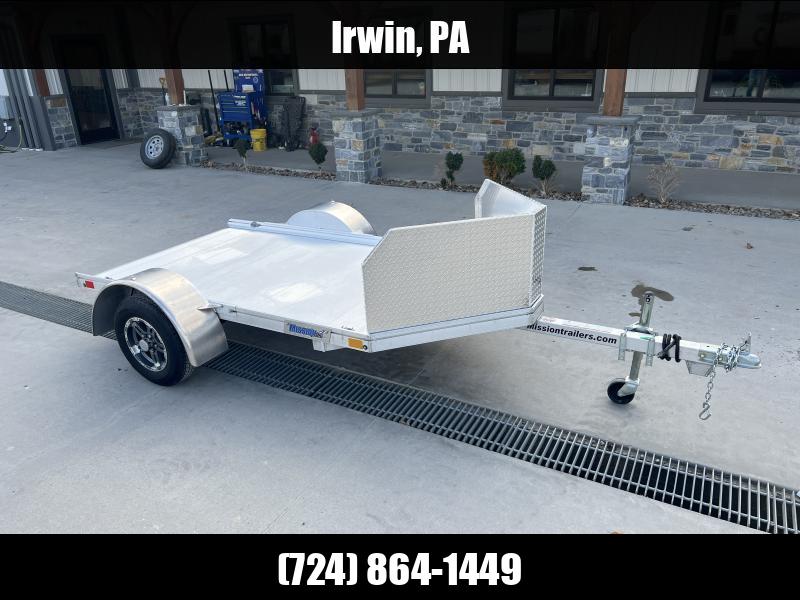 NEW Mission 5x8 All Aluminum Motorcycle Trailer 2200# GVW * DEXTER TORSION AXLES * REMOVABLE ROCKGUARD * ALUMINUM FRAME * EXTRUDED ALUMINUM FLOOR * HD PULL OUT RAMP 1750183920