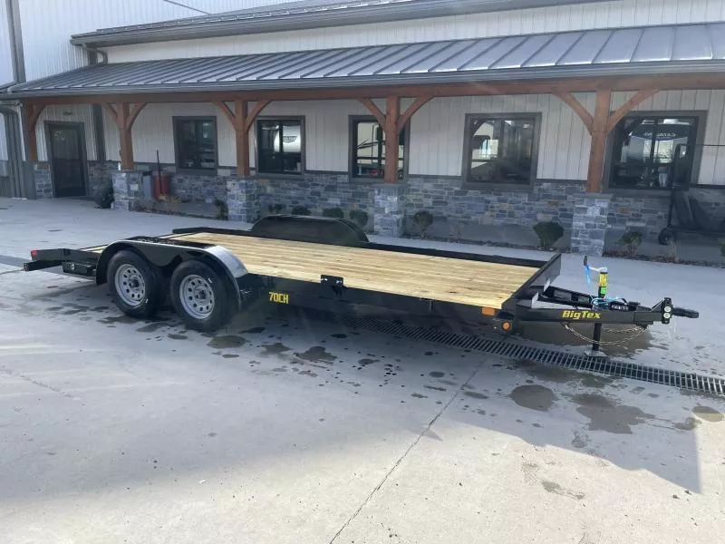 2026 Big Tex Trailers 70CH 7x20' Car Hauler Trailer 7000# GVW * 2-AXLE BRAKES * 5" FRAME * REMOVABLE FENDERS * ADJUSTABLE COUPLER * 2' DOVETAIL