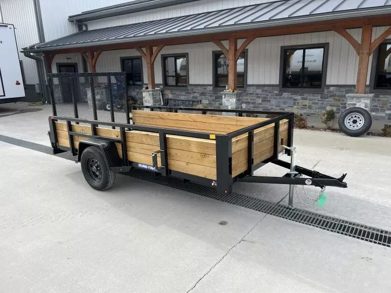 2026 Sure-Trac 6x12' High Side Utility Landscape Trailer 2990# GVW * 24" 3-BOARD HIGH SIDE * 2" TUBE TOP RAIL * 2X2" TUBE GATE C/M + SPRING ASSIST + FOLD FLAT * TOOLESS GATE REMOVAL * SPARE MOUNT * PROTECTED WIRING * SET BACK JACK