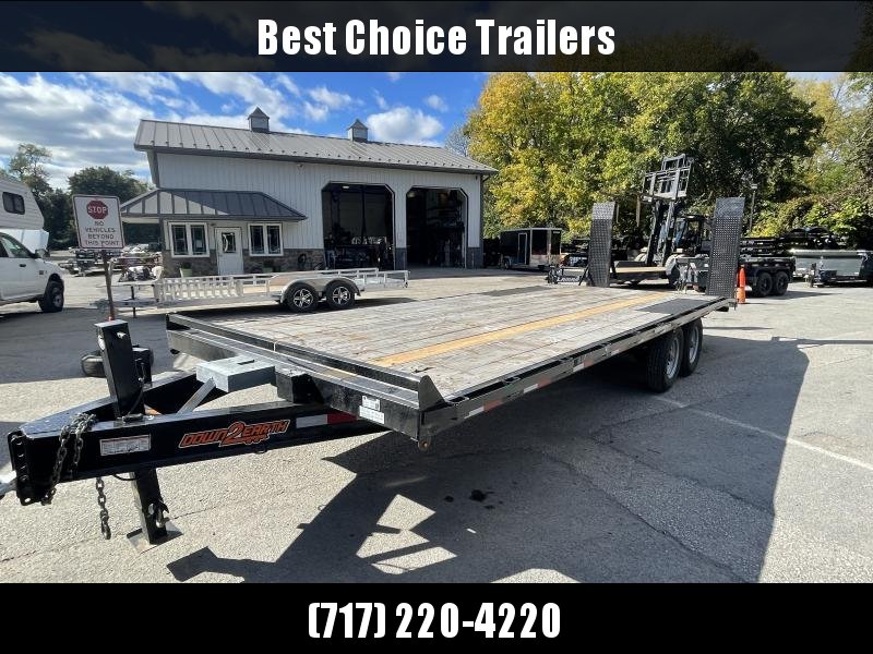 USED 2022 Down 2 Earth 102x24' Beavertail Deckover Trailer 14000# GVW * 12K JACK * ADJUSTABLE COUPLER * WINCH PLATE USED 2022 Down 2 Earth 102x24' Beavertail Deckover Trailer 14000# GVW * 12K JACK * ADJUSTABLE COUPLER * WINCH PLATE