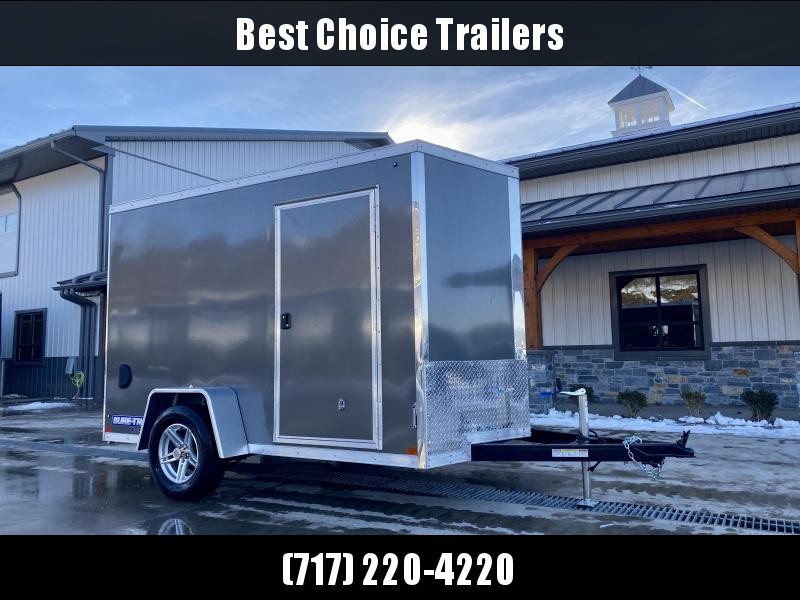 2022 Sure-Trac 6x10' Pro Series Enclosed Cargo Trailer 2990# GVW * CHARCOAL EXTERIOR * V-NOSE * RAMP * .030 SCREWLESS EXTERIOR * ALUMINUM WHEELS * 1 PC ROOF * 4" TUBE FRAME * 16" O.C. WALLS * TUBE STUDS * CEILING LINER * RV DOOR 2022 Sure-Trac 6x10' Pro Series Enclosed Cargo Trailer 2990# GVW * CHARCOAL EXTERIOR * V-NOSE * RAMP * .030 SCREWLESS EXTERIOR * ALUMINUM WHEELS * 1 PC ROOF * 4" TUBE FRAME * 16" O.C. WALLS * TUBE STUDS * CEILING LINER * RV DOOR