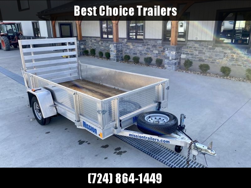 USED 2016 Mission 6x12 Aluminum Solid Side Landscape Utility Trailer 2990# GVW * SOLID SIDES * REMOVABLE SIDES * WOODEN DECK * D-RINGS * SWIVEL JACK * SPARE TIRE USED 2016 Mission 6x12 Aluminum Solid Side Landscape Utility Trailer 2990# GVW * SOLID SIDES * REMOVABLE SIDES * WOODEN DECK * D-RINGS * SWIVEL JACK * SPARE TIRE