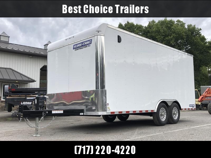 2021 Sure-Trac 8.5x16' Enclosed Contractor Pro 9900# GVW * COMMERCIAL ENCLOSED TRAILER * 5200# AXLES * HD RAMP DOOR * INTEGRATED KNIFE EDGE * TORSION * SCREWLESS * BACKUP LIGHTS * EXT TONGUE * ADJUSTABLE COUPLER * BULLNOSE 2021 Sure-Trac 8.5x16' Enclosed Contractor Pro 9900# GVW * COMMERCIAL ENCLOSED TRAILER * 5200# AXLES * HD RAMP DOOR * INTEGRATED KNIFE EDGE * TORSION * SCREWLESS * BACKUP LIGHTS * EXT TONGUE * ADJUSTABLE COUPLER * BULLNOSE