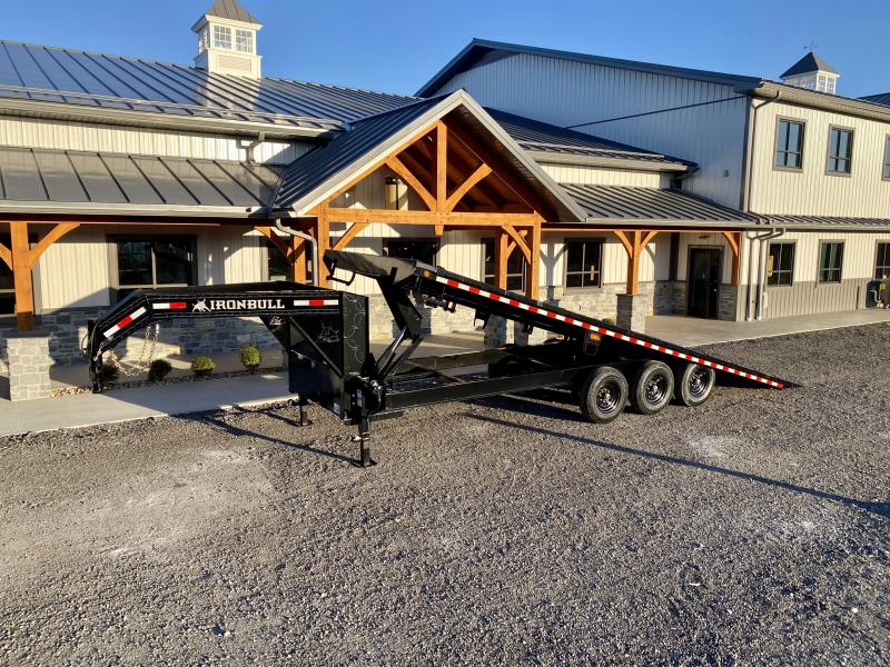 2021 Ironbull 102x26' Gooseneck Deckover Power Tilt Trailer 21000# GVW * DUAL JACKS * WIRELESS REMOTE * WINCH PLATE * TRIPLE AXLE * SLIDING WINCH TRACK * I-BEAM FRAME * RUBRAIL/STAKE POCKETS/PIPE SPOOLS/D-RINGS/BANJO EYES * 4X4X1/4 WALL TUBE BED RUNN 2021 Ironbull 102x26' Gooseneck Deckover Power Tilt Trailer 21000# GVW * DUAL JACKS * WIRELESS REMOTE * WINCH PLATE * TRIPLE AXLE * SLIDING WINCH TRACK * I-BEAM FRAME * RUBRAIL/STAKE POCKETS/PIPE SPOOLS/D-RINGS/BANJO EYES * 4X4X1/4 WALL TUBE BED RUNN