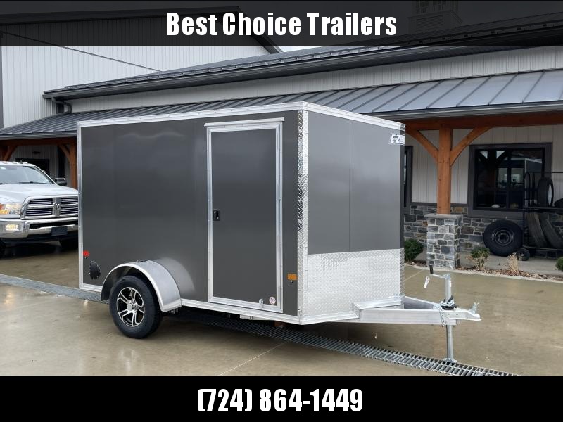 2023 EZ Hauler 6X10' Aluminum Enclosed Cargo Trailer 2990# GVW * CHARCOAL IN COLOR * ALUMINUM WHEELS * 16" O/C FLOOR UPG * SCREWLESS * ONE PC ROOF * SLANT V-NOSE * DEXTER AXLES * RV DOOR * ALUMINUM WHEELS 2023 EZ Hauler 6X10' Aluminum Enclosed Cargo Trailer 2990# GVW * CHARCOAL IN COLOR * ALUMINUM WHEELS * 16" O/C FLOOR UPG * SCREWLESS * ONE PC ROOF * SLANT V-NOSE * DEXTER AXLES * RV DOOR * ALUMINUM WHEELS