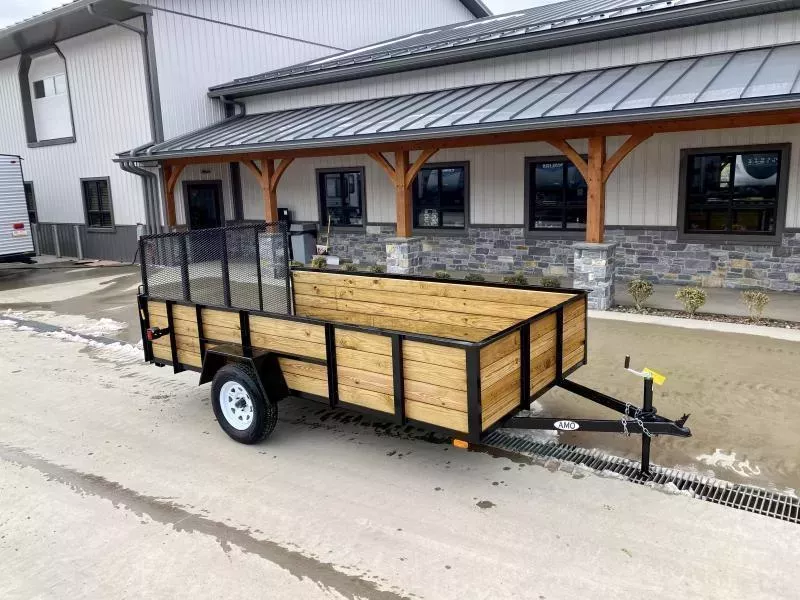 2026 AMO 78x10' High Side Utility Landscape Trailer 2990# GVW * 4-BOARD HIGH SIDE * 2' SIDES * TOOLESS GATE REMOVAL * TIE DOWNS