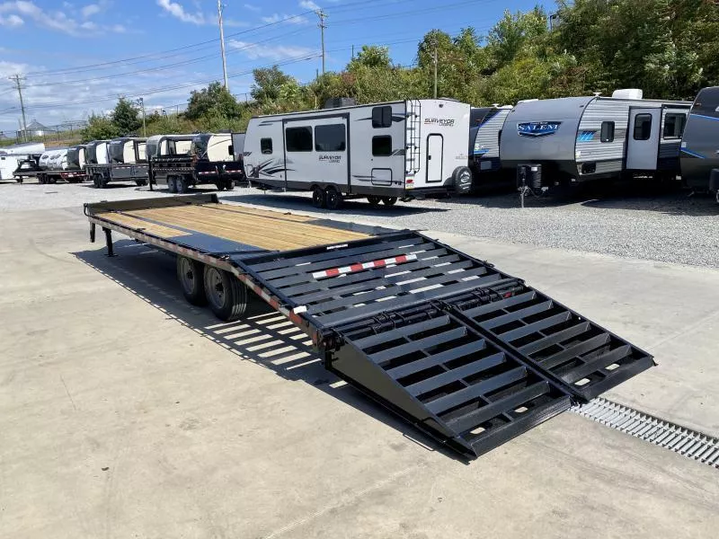 2025 Sure-Trac 102x25' HD Beavertail Deckover Trailer 17600# GVW * 8000# AXLES * 17.5" 16-PLY TIRES * 3 3/8" BRAKES * FULL WIDTH RAMPS * 12" I-BEAM * PIERCED FRAME * RUBRAIL/STAKE POCKETS/PIPE SPOOLS/10 D-RINGS 5bhcXIx340yl