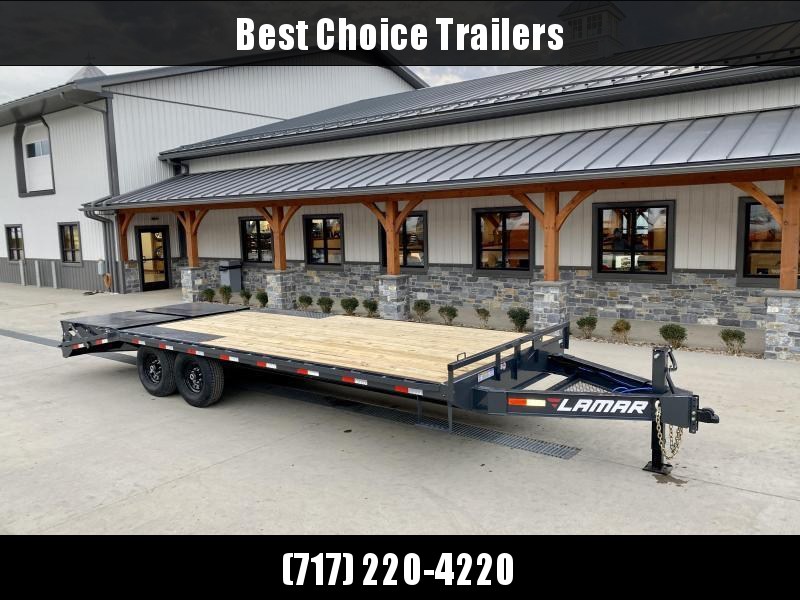 2022 Lamar 102x22' Beavertail Deckover Trailer 14000# GVW * FULL WIDTH (FLIPOVER OR STAND UP) RAMPS + SPRING ASSIST * CHARCOAL * TOOL TRAY * HD COUPLER * I-BEAM FRAME * 16" O.C. C/M * RUBRAIL/STAKE POCKETS/PIPE SPOOLS * CLEARANCE 2022 Lamar 102x22' Beavertail Deckover Trailer 14000# GVW * FULL WIDTH (FLIPOVER OR STAND UP) RAMPS + SPRING ASSIST * CHARCOAL * TOOL TRAY * HD COUPLER * I-BEAM FRAME * 16" O.C. C/M * RUBRAIL/STAKE POCKETS/PIPE SPOOLS * CLEARANCE
