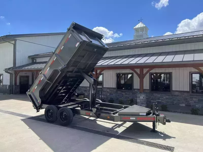 2026 MAXXD 7x14' DJX Dump Trailer 17500# GVW * 7GA FLOOR * 3' HIGH SIDES * DEXTER 8000# AXLES * 17.5" 18-PLY RUBBER * OVERSIZE 6X20 SCISSOR * 8"/15# I-BEAM FRAME * 12" O.C. C/M * WIRELESS REMOTE * COMBO GATE * HD TOP RAIL * DELUXE TARP * REAR JACKS