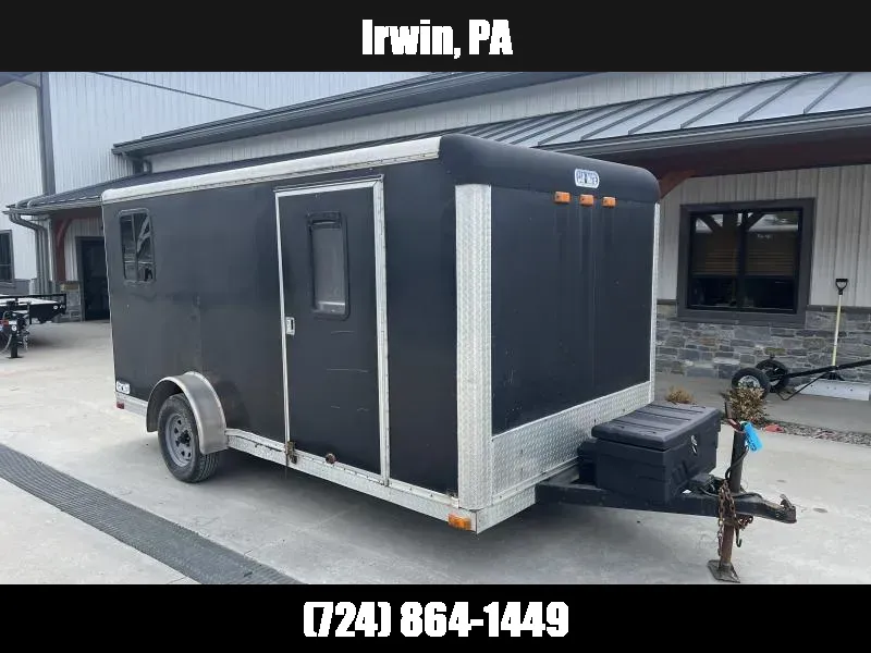 USED Car Mate Trailers 6X14 3500 GVW ENCLOSED CARGO TRAILER * WINDOW * TOOLBOX * REAR RAMP DOOR * MAN DOOR *  1776447486